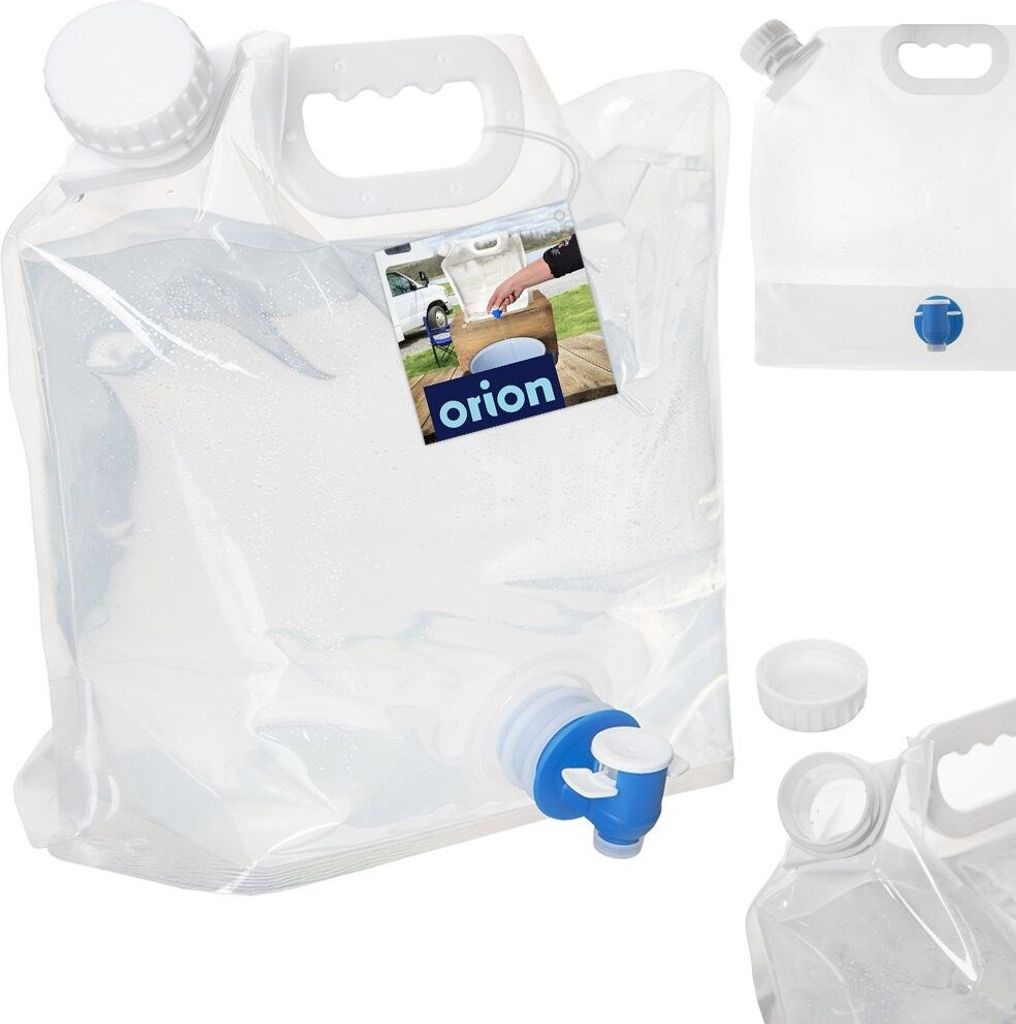 Orion Wassertank Wasserbehälter Trinkwasserbehälter Wasserkanister mit Zapfhahn faltbar 4,8 L