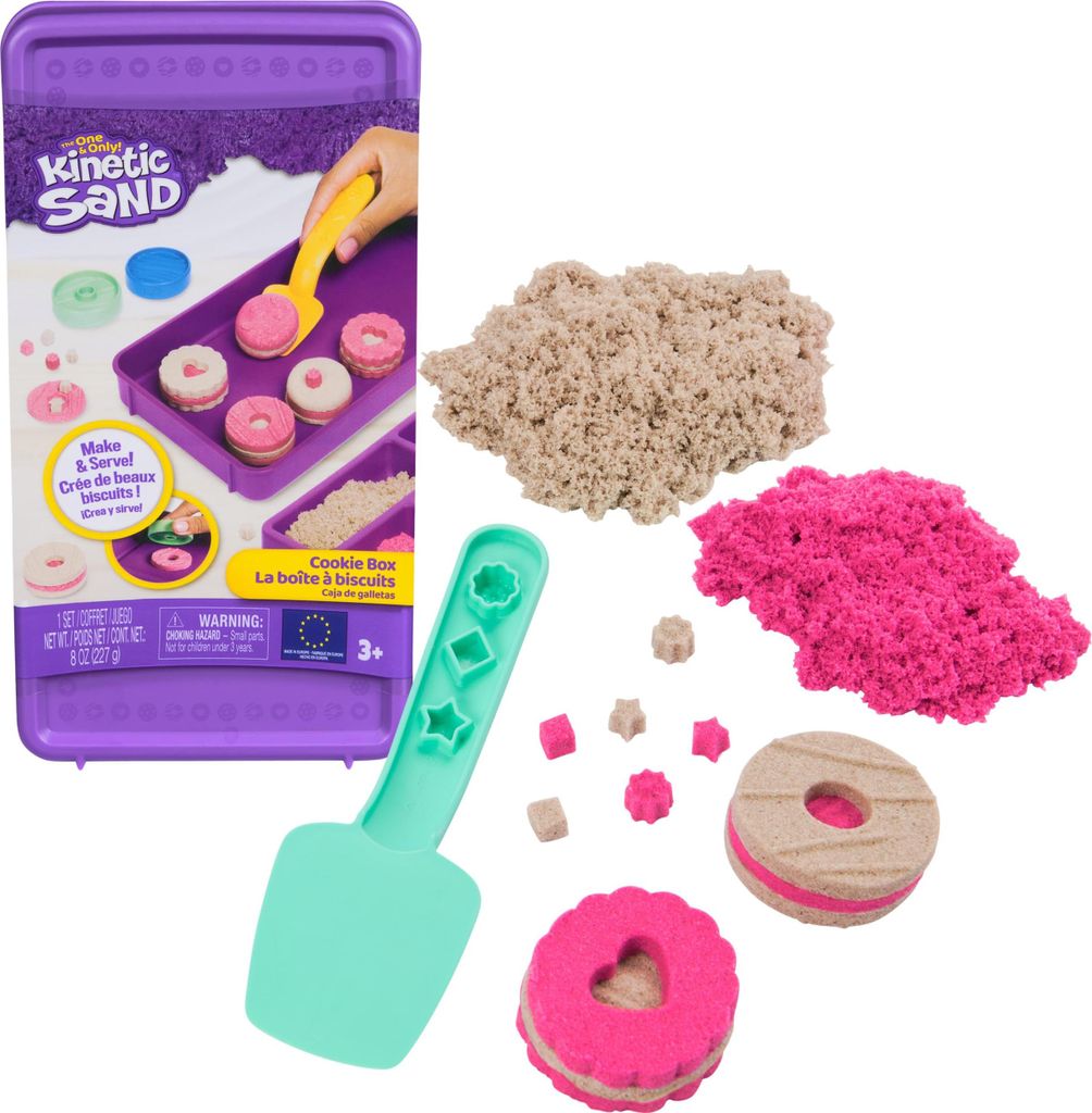 Spin Master Kinetic Sand - Cookie Box, Spielsand, (227 Gramm Sand)