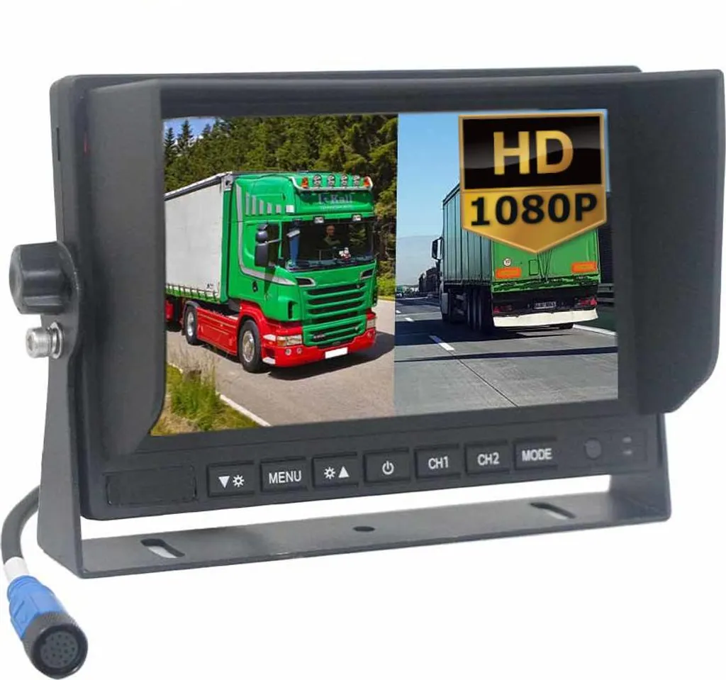 Moniteur de Surveillance AHD 7 Pouces Split Screen 2 Canaux et DVR