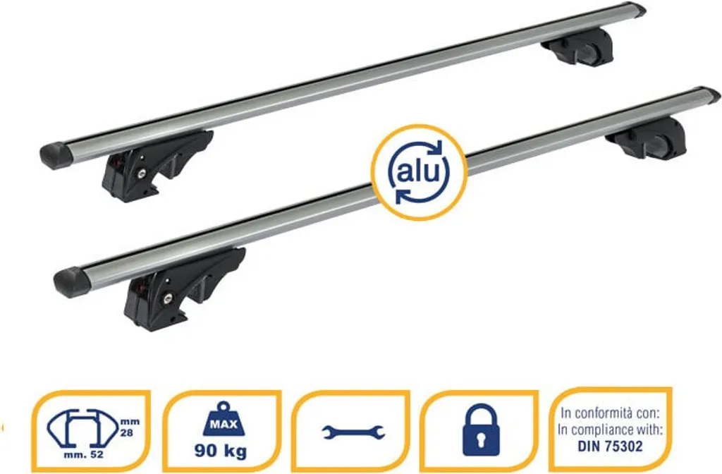Barre da Tetto K39 Lion XL per VW Touran I (1T) 2003-2010 - Offerta - 7