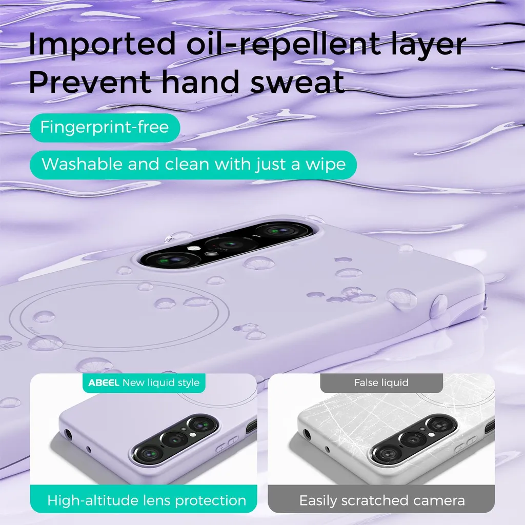 Cover Sony Xperia 1 V MagSafe Antiurto: Silicone Rosa Resistente - 7