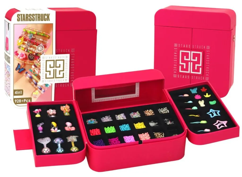 Kit Création de Bijoux Fille avec Boîte de Rangement et Accessoires