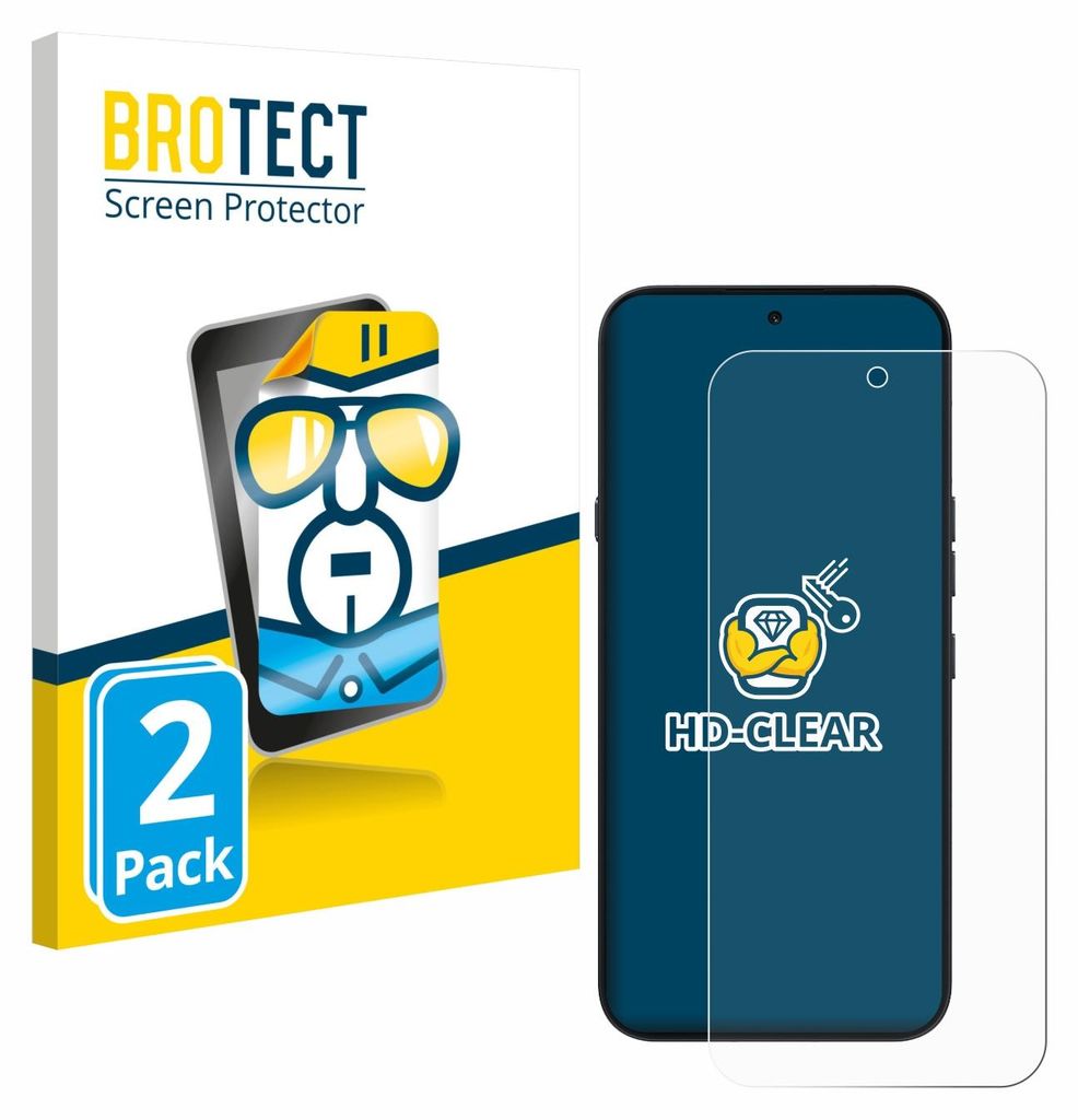 2x Für Nothing Phone (4a) Pro Schutzfolie BROTECT Displayschutz Display Schutz Folie Klar Transparent
