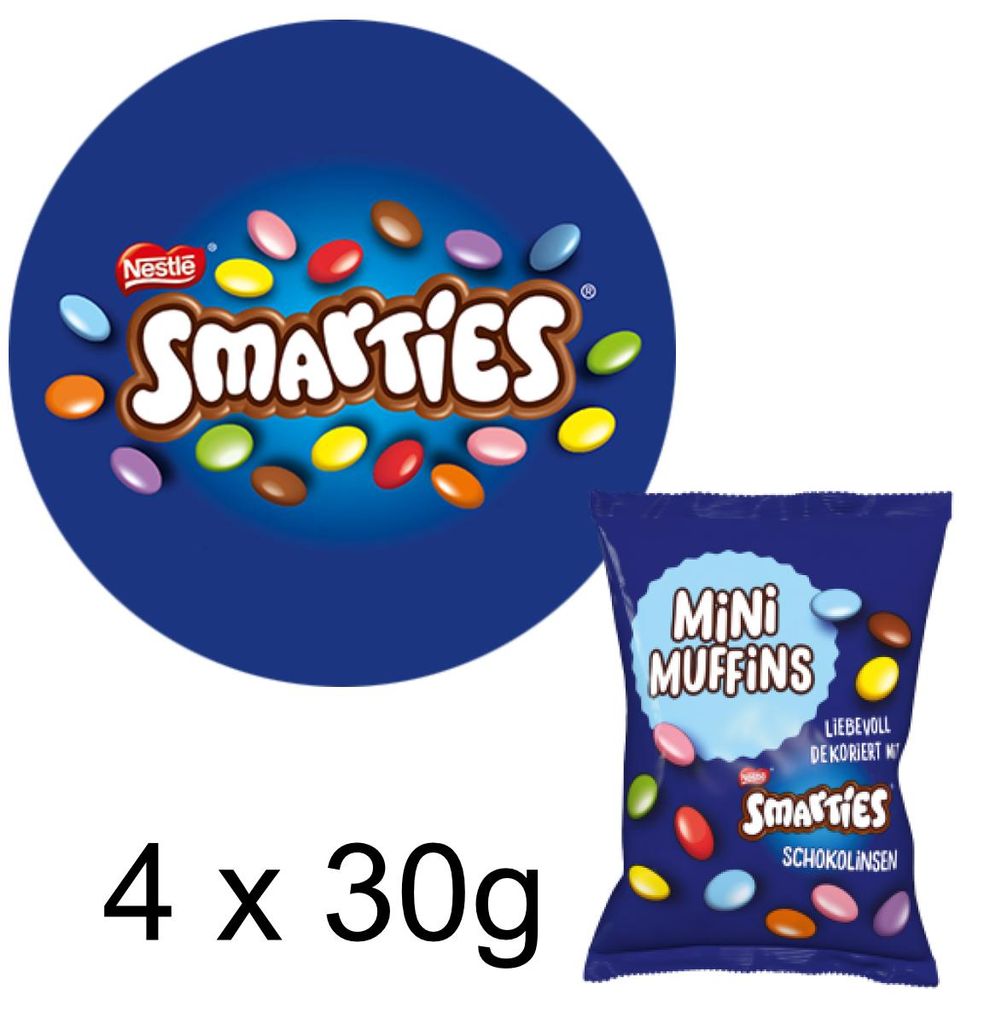 Smarties Mini Muffins aus Marmorteig mit Produktbild 