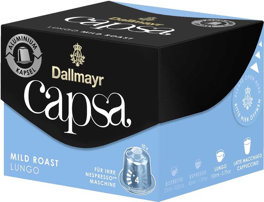 Dallmayr Capsa Lungo Mild Roast | 10 Nespresso® komp. Produktbild 