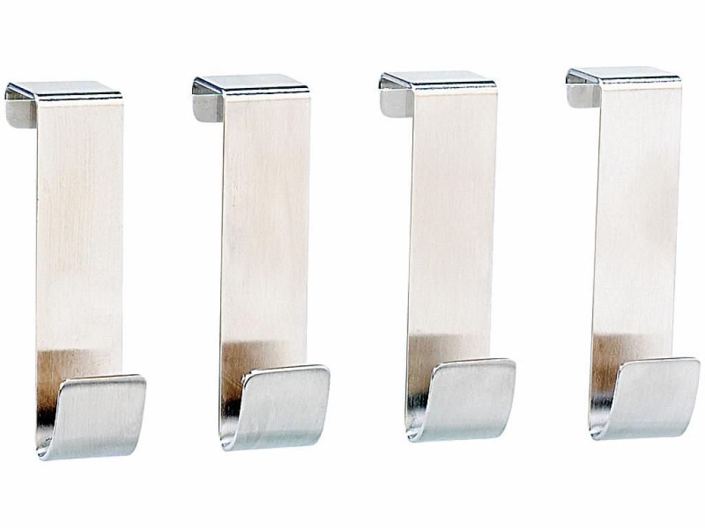 infactory universal Türhaken aus Edelstahl 4er-Set Tür Produktbild 