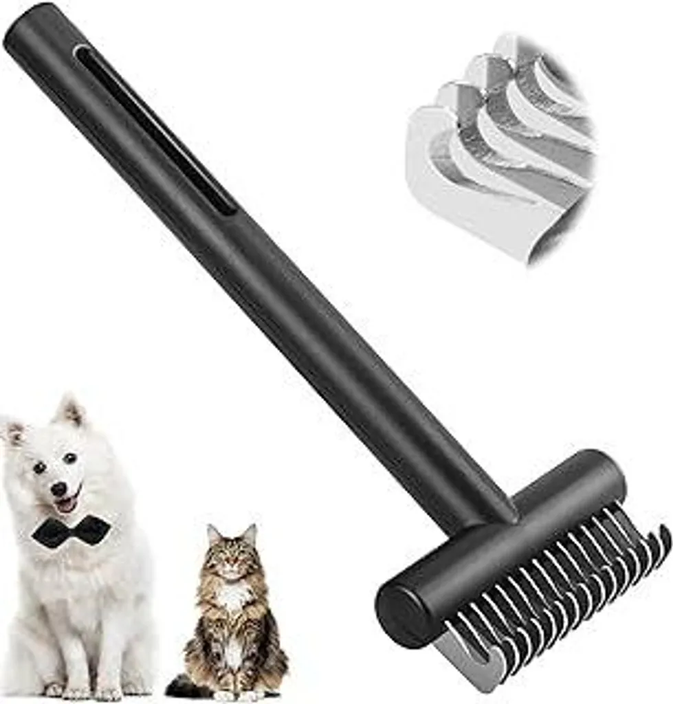Pettine districante, spazzola per cani Sottopelo Districa e taglia senza sforzo i nodi, spazzola per sottopelo Gatti e gatti a pelo lungo, cani, conigli e piccoli animali domestici