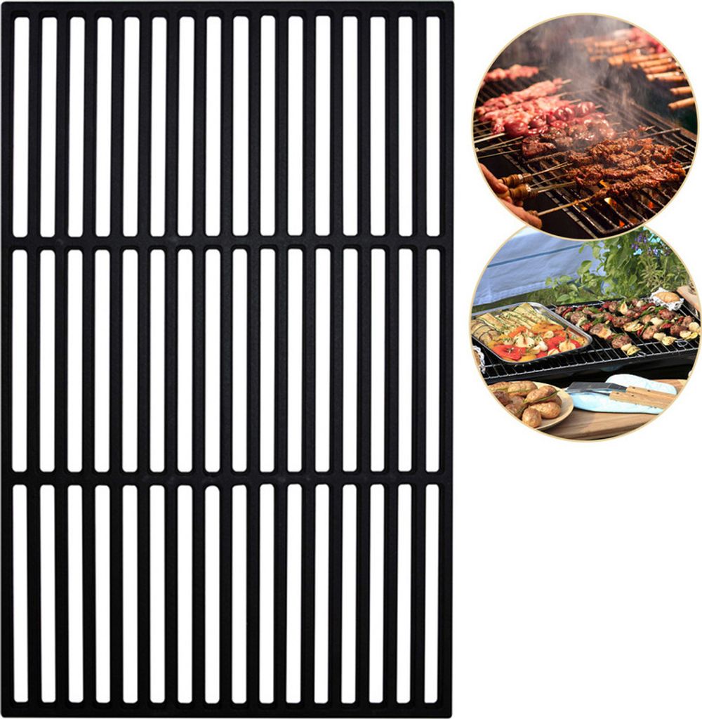 Yakimz Grillrost Gusseisen Emailliert Grillgitter Grill Für BBQ für Holzkohlegrill (42 X 28 cm)