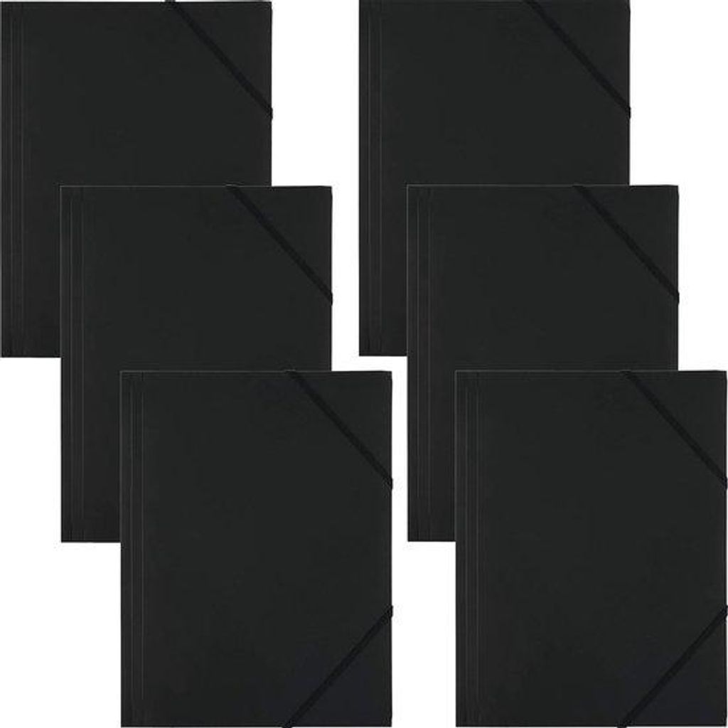 Famanu Sammelmap A4 mit elastischem Verschluss - Schwarz