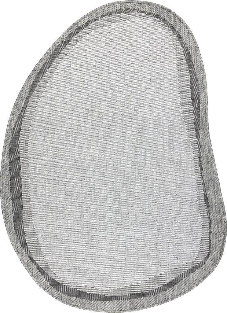 ORGANIC 2125 Sisalteppich Stein Ecru / grau – natürliche, moderne unregelmäßige Form beige 200x290 cm