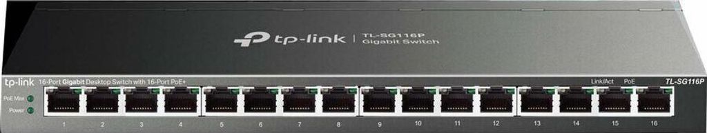 TP-Link Switch 16x GE TL-SG116P Produktbild 