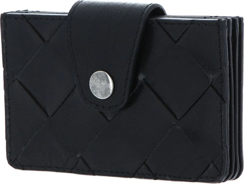 Étui pour carte de crédit SADDLER Kramfors Wallet - Cuir Noir Véritable
