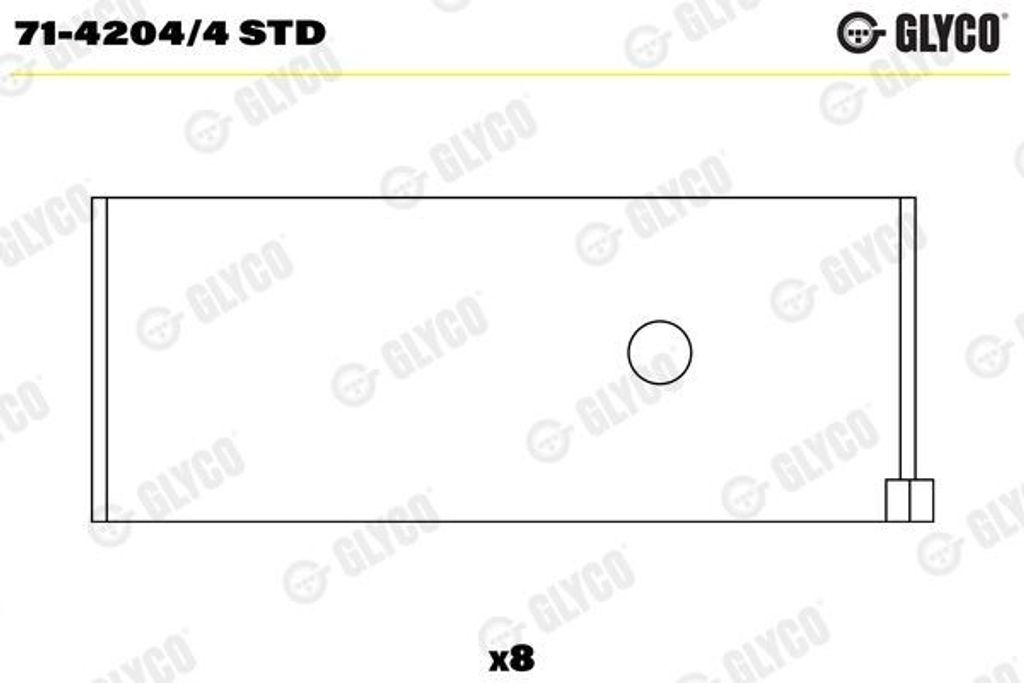 GLYCO 71-4204/4 STD Pleuellager für NISSAN ALMERA II Hatchback (N16) Almera II Limousine (N16) SUNNY II Coupe (B12) SUNNY III (N14) SUNNY II Hatch...