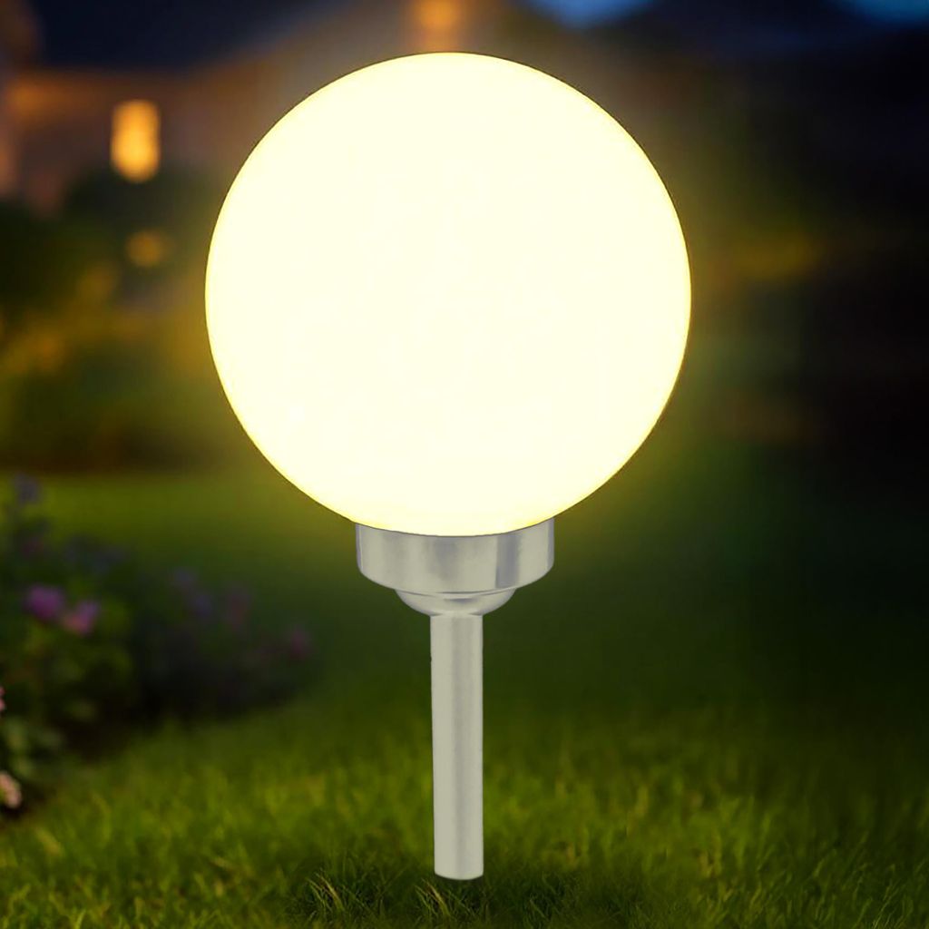 LED solárna svietiaca guľa - 25 cm / teplá biela - Solárne Obrázok produktu 