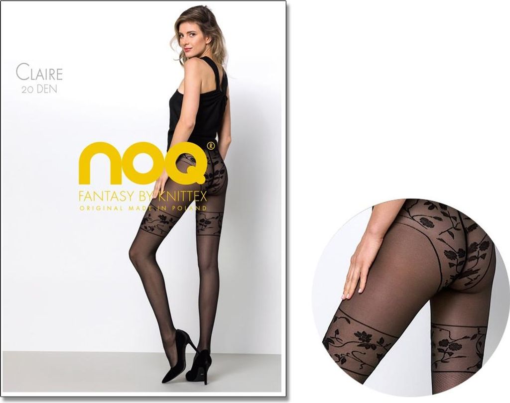 Kabarett gemusterte Strumpfhosen wie Strümpfe 2 Black