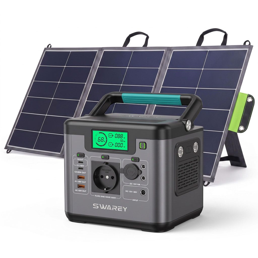 Station électrique portable 555Wh chargeur avec panneau Image du produit 