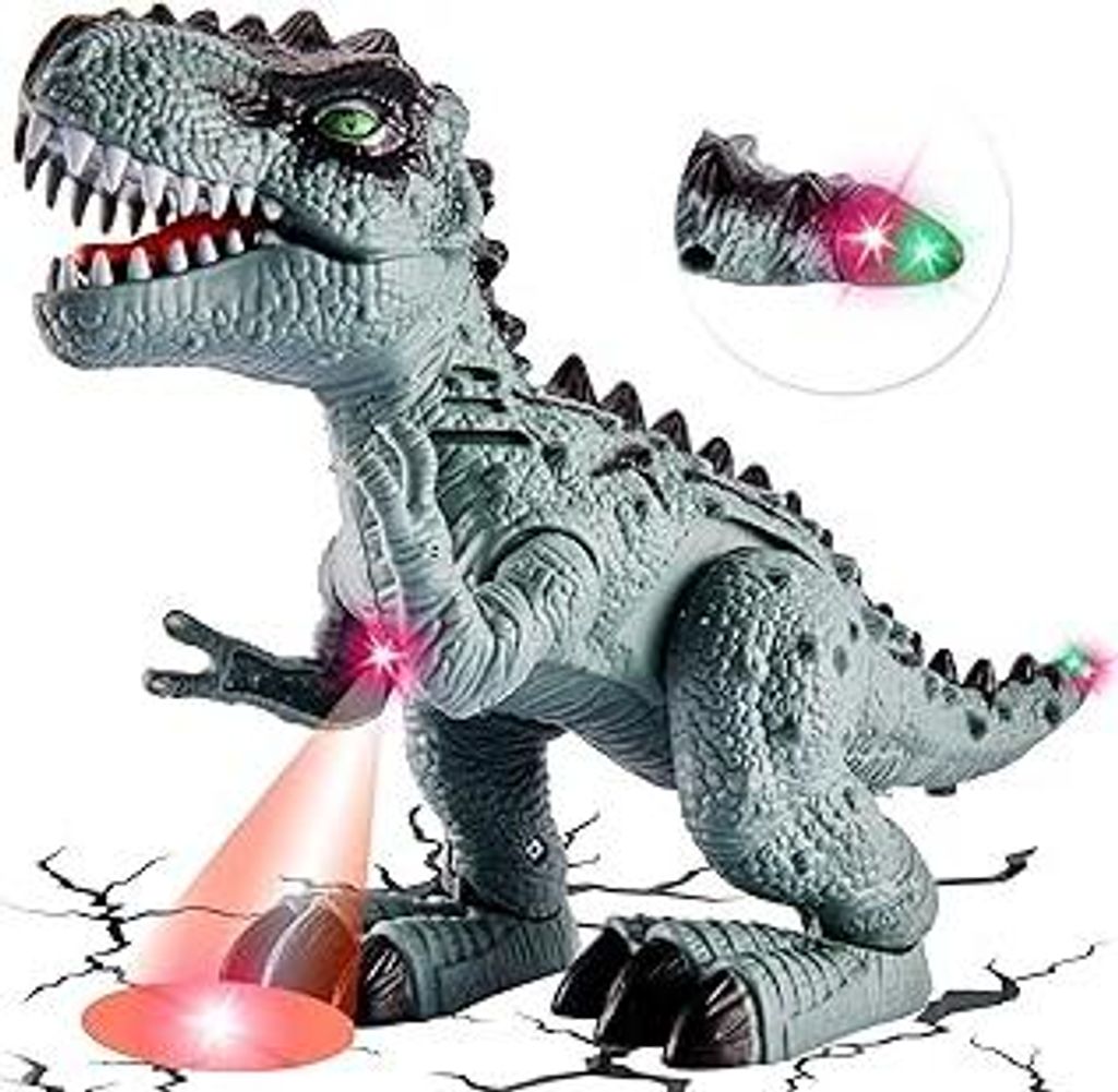 Kinder Dinosaurier Spielzeug Tyrannosaurus Rex mit Gehen und Brüllen, Licht, Elektrisch Dino Roboter, T-Rex Figuren Lernspielzeug für Kleinkinder...