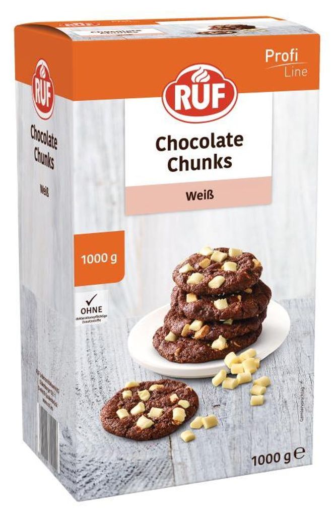 RUF Chocolate Chunks weiß (1 kg) Produktbild 