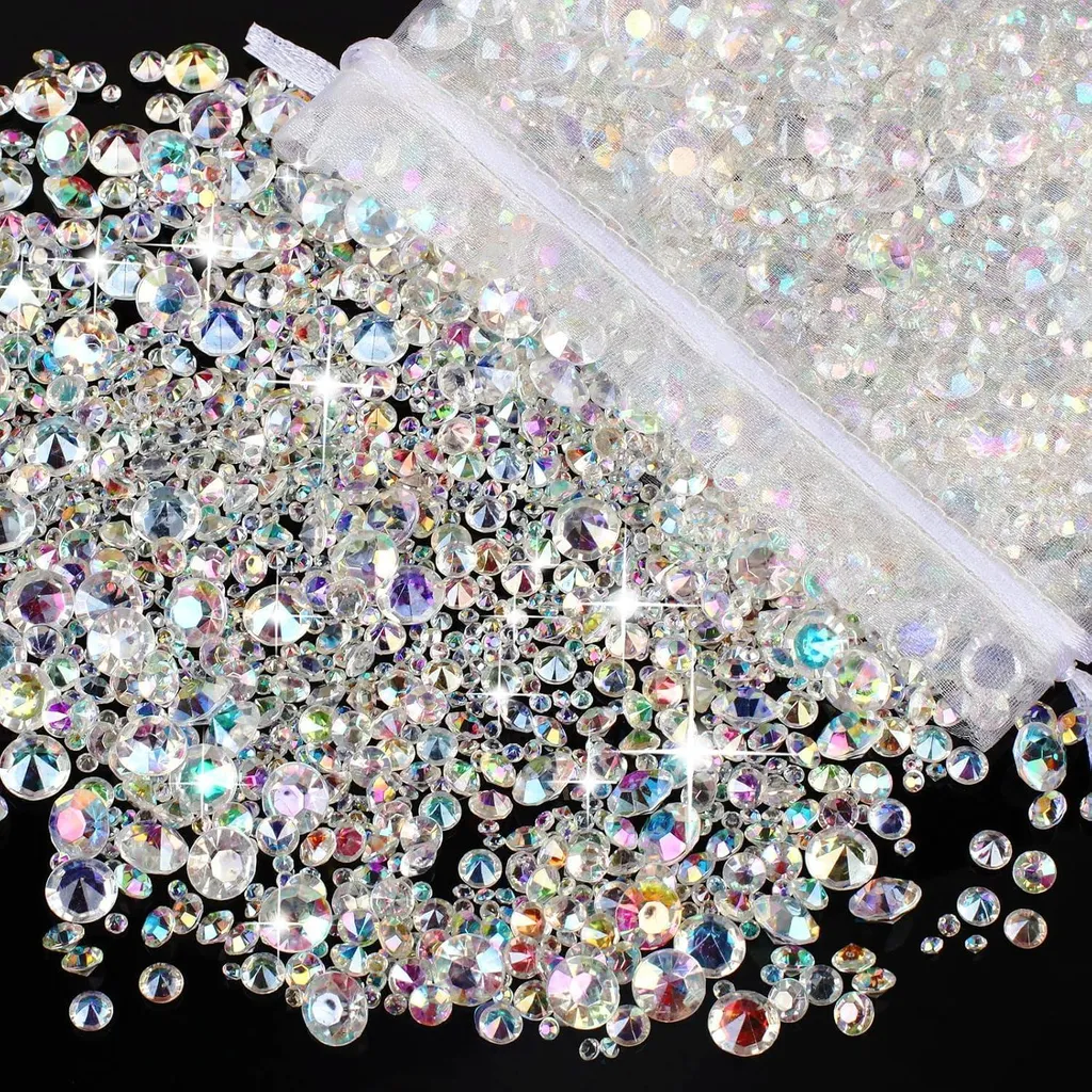 Décoration de Table Mariage Diamants Transparent 4000pcs 3mm 6mm 10mm