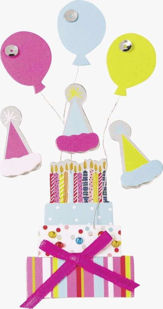 Sticker-Etikett Geburtstag 9 Stück bunt Packung mit 6 Stück