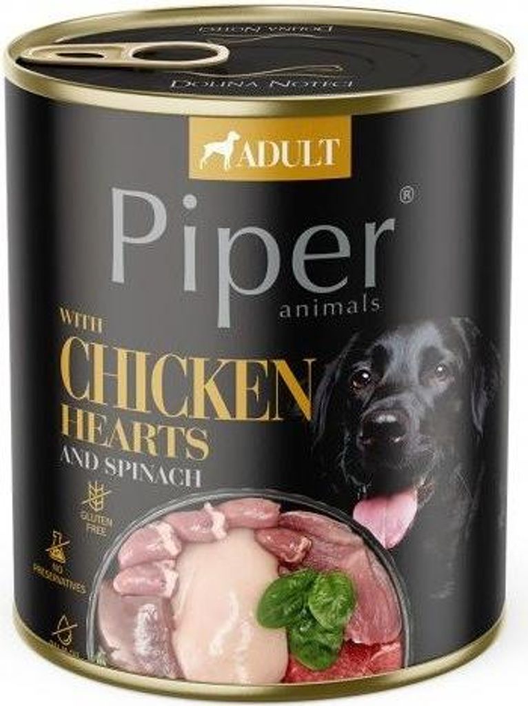 Dolina Noteci Piper Hühnerherzen und Spinat 800g