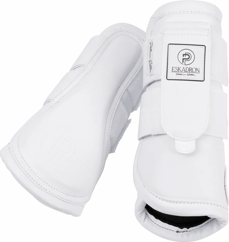 Guêtres de protection Eskadron Platinum 2024 en cuir synthétique blanc