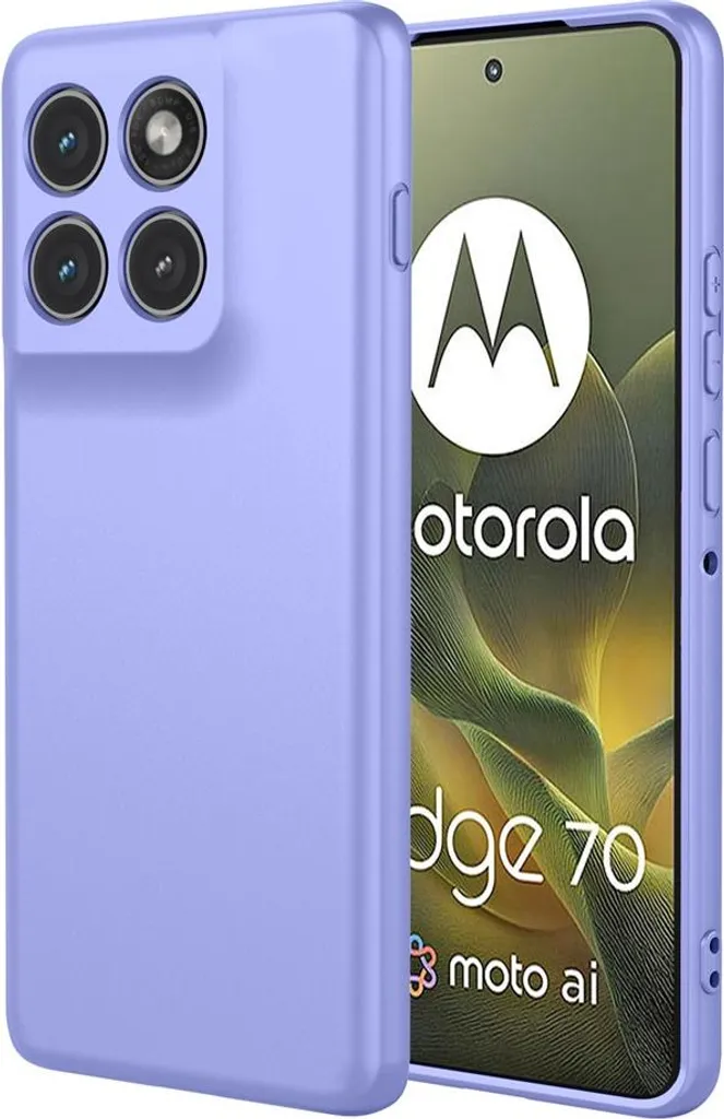 Custodia Anti-caduta Motorola Edge 70 Viola Phonesta Silicone Morbido