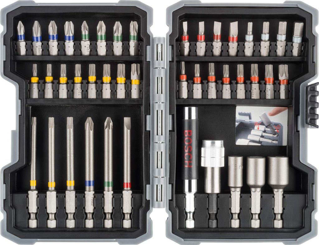 Bosch 43 tlg. Schrauberbits und Steckschlüssel Set (Zubehör Produktbild 