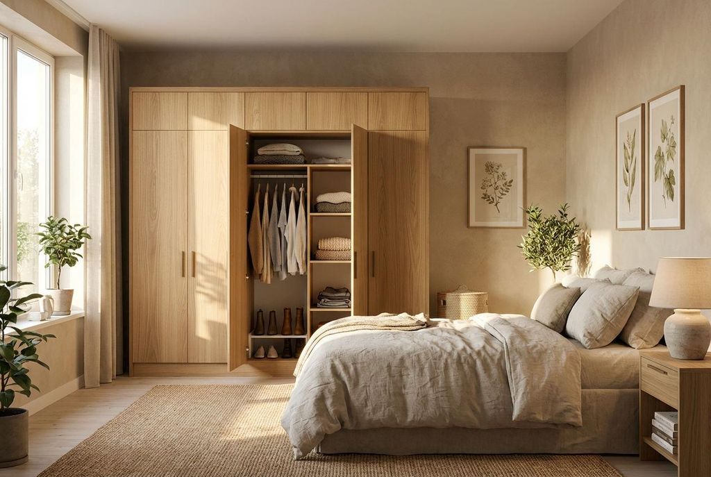Hoher Kleiderschrank 150x60x250 cm – Eiche Casella Nachbildung | Maßgefertigter Schrank bis zur Decke, modern & elegant