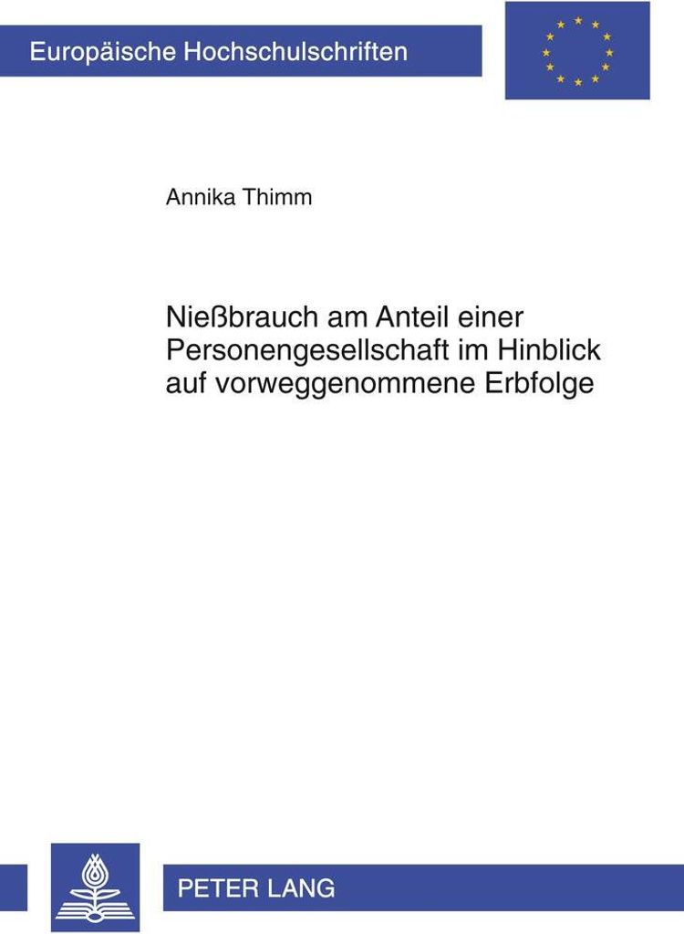 Nießbrauch am Anteil einer Personengesellschaft im Hinblick auf vorweggenommene Erbfolge