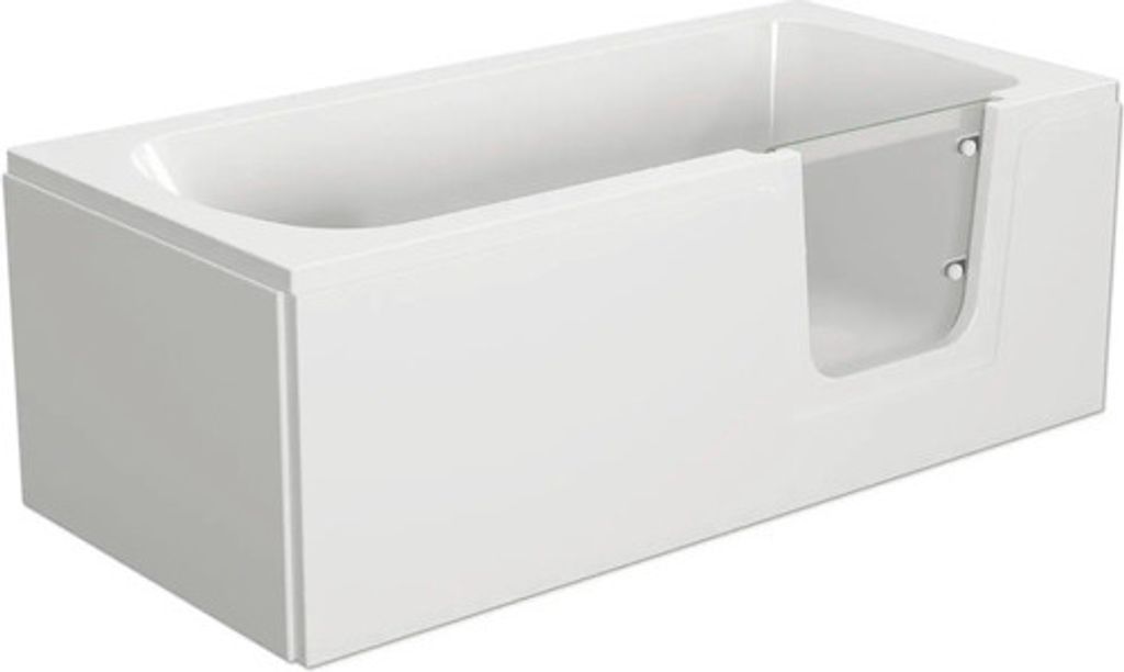 Badewanne mit Tür rechts SCHULTE Q1 75 x 170 cm alpinweiß glänzend mit Front- und Seitenverkleidung D80088R4