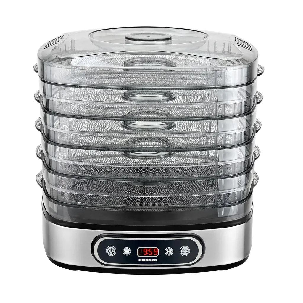 Heinner HFD-K380SSBK Déshydrateur Inox avec Écran LED Haute Précision