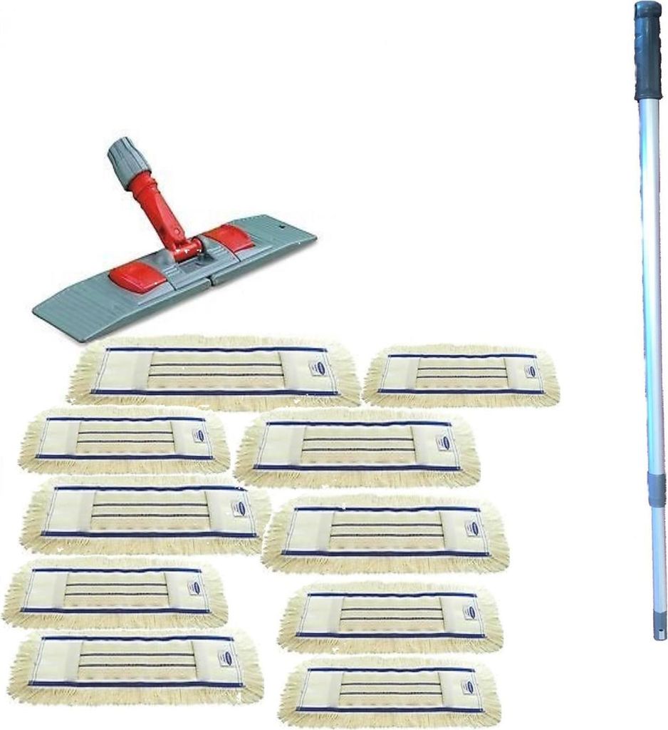 Wischmopp Set "Premium" mit Teleskopstiel 50 cm inkl. 10 x Produktbild 
