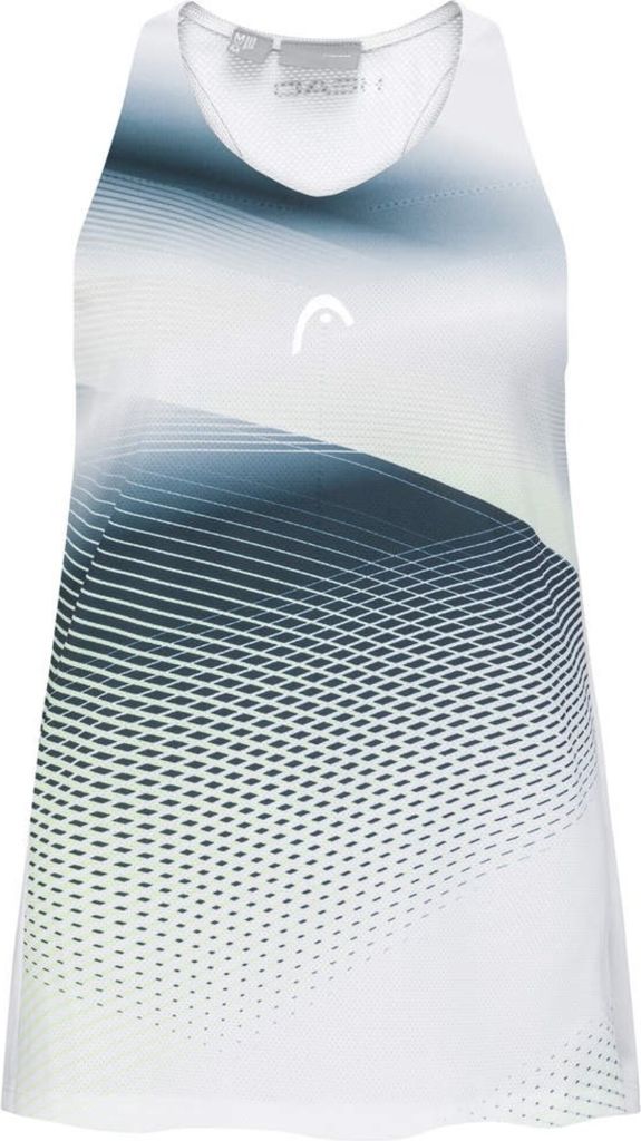 HEAD Mädchen Ärmelloses Sport T-Shirt in Blau und Weiß, Modell 816303WHXR