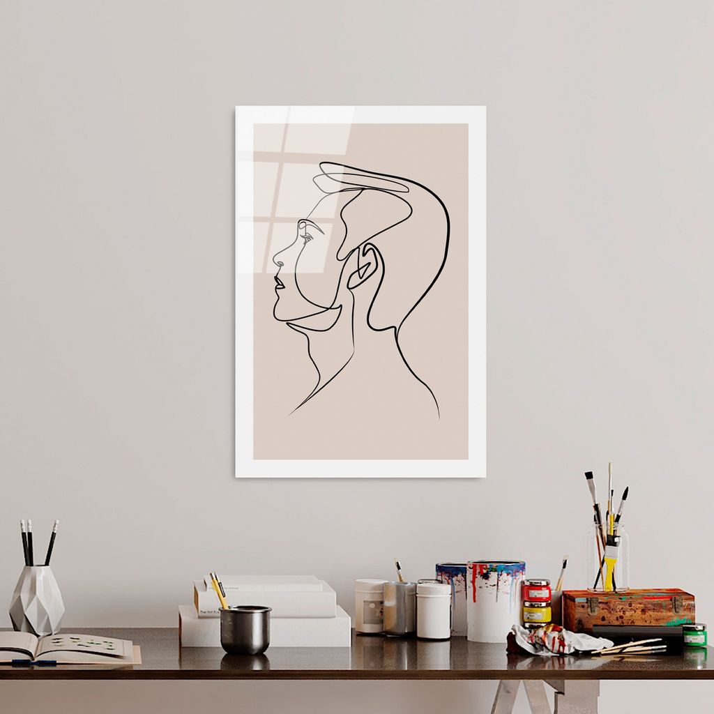 Wallity, UV-1033 - 30 x 45, Dekorative Malerei aus gehärtetem Glas, Mehrfarbig, 100 % gehärtetes Glas, 30 x 45 cm