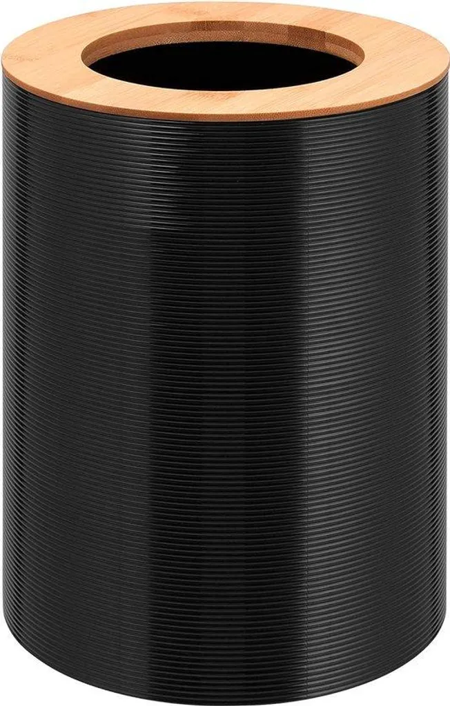 Poubelle de bureau noire 5,5L, format compact pour petits espaces