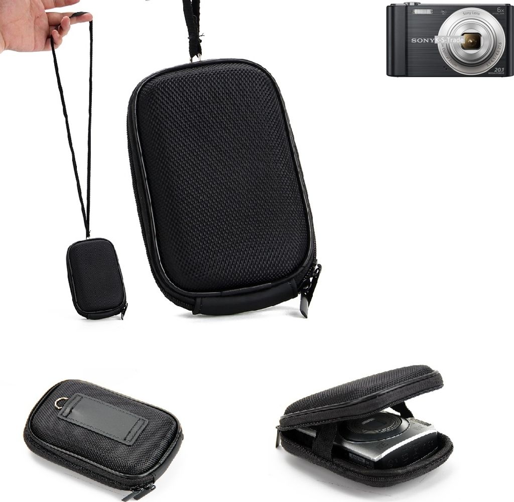K-S-Trade Hardcase Kamera-Tasche Foto-Tasche kompatibel mit Sony Cyber-shot DSC-W810 für Kompaktkamera Gürteltasche Case Schutz-Hülle