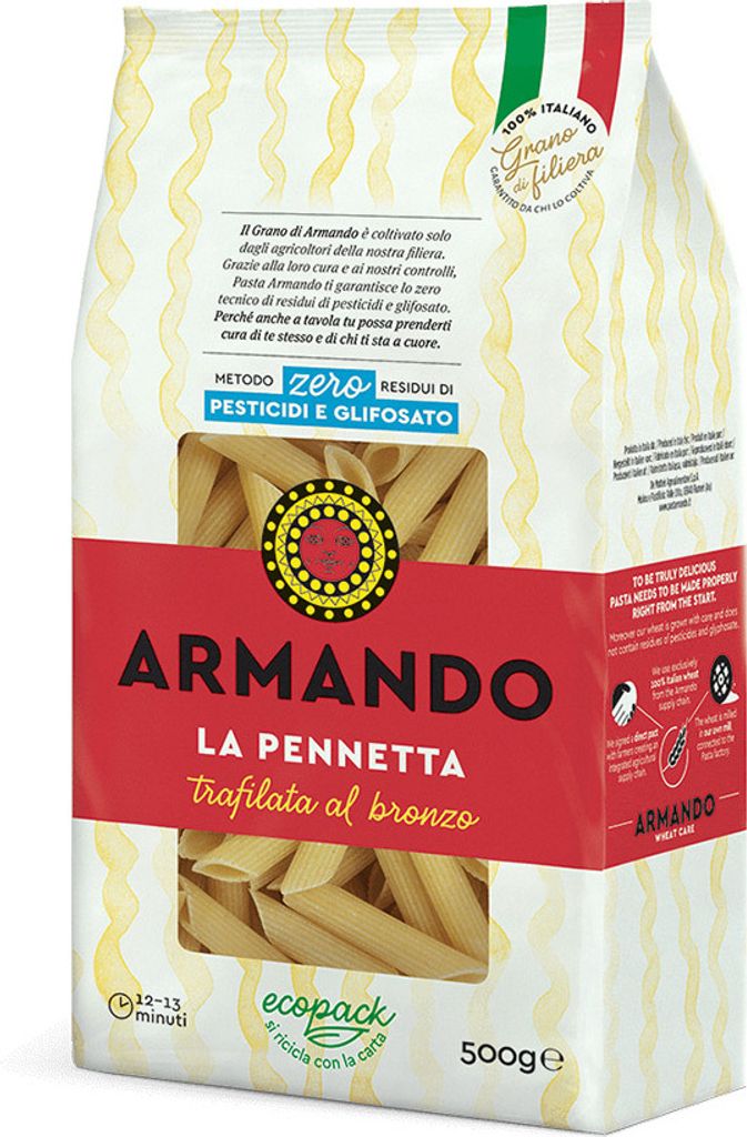 12x Armando Pasta Artigianale - La Pennetta - 500g Produktbild 
