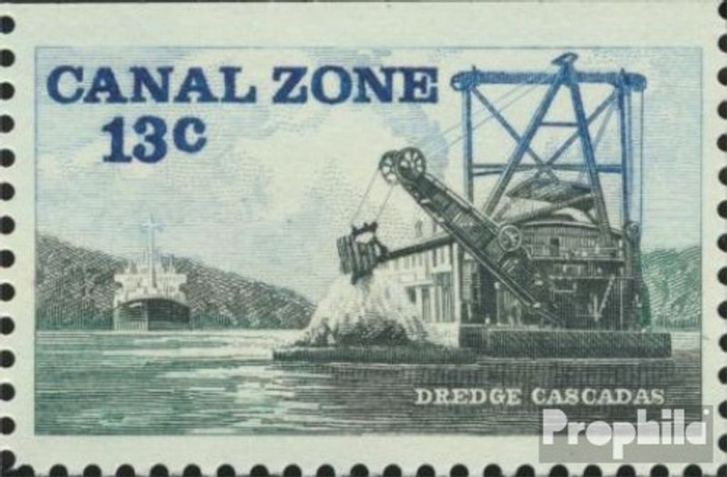 Briefmarken Panama-Kanalzone 1976 Mi 171Do (kompl.Ausg.) postfrisch Schwimmbagger