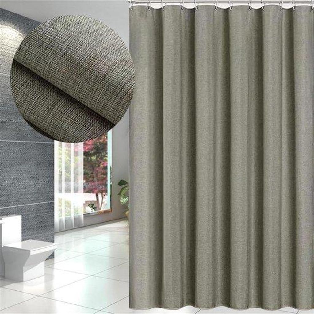 Badezimmer-Linenvorhang - Badezimmer-Accessoires - Großes Duschfenster - 100 x 180 cm - Grau-Beige
