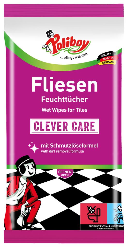 Poliboy Reinigungstücher Fliesen & Steinböden - Inhalt 15 Produktbild 