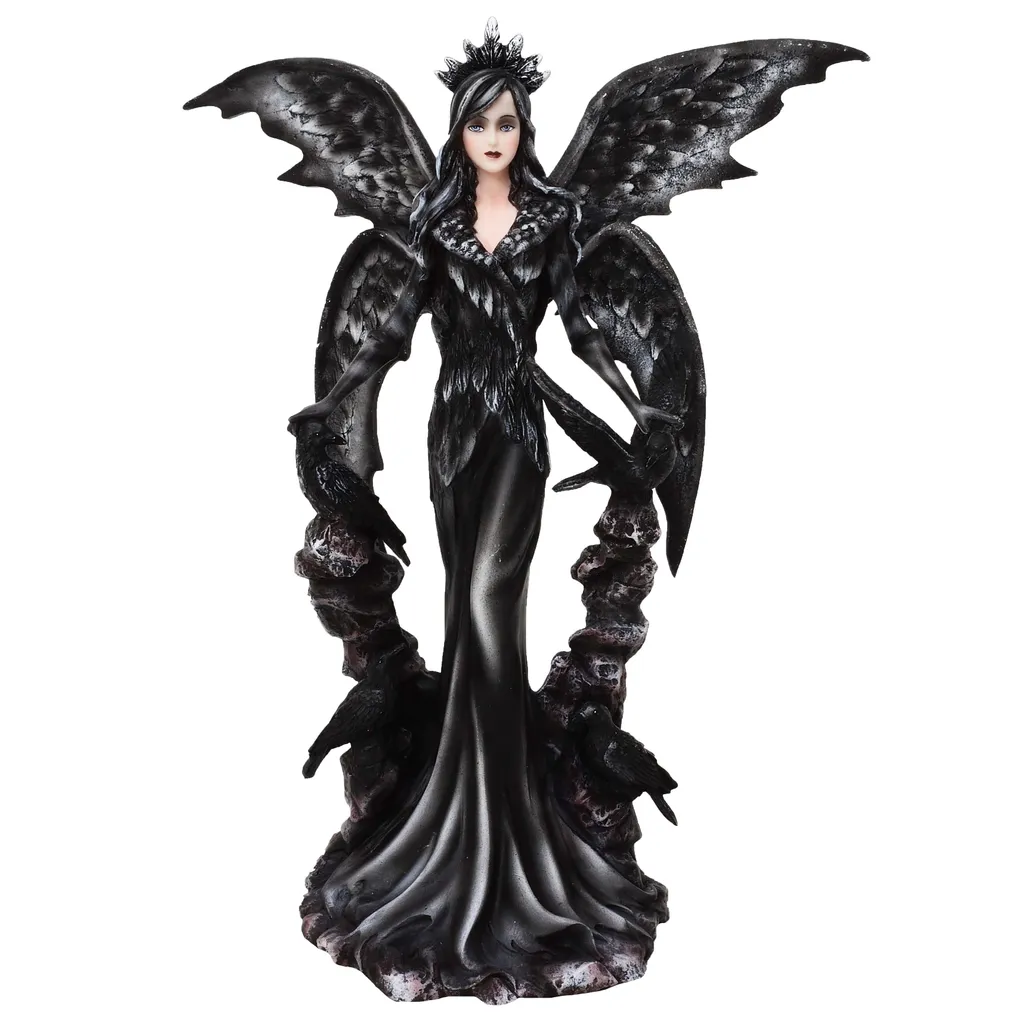 Statuette Elfe Gothique Durable et Détaillée - Idée Cadeau Fantasy Noir