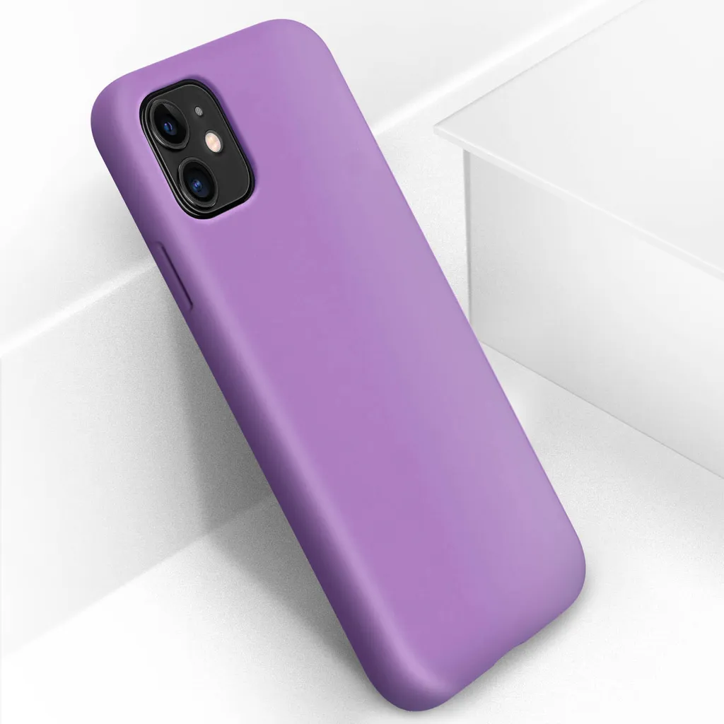 Cover iPhone 11 Viola Pastello - Silicone Soft-Touch Chic - 2