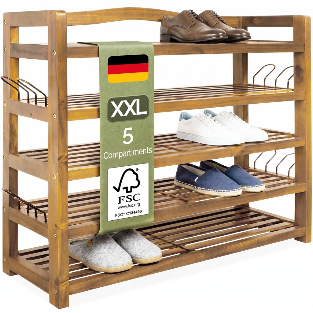 CASARIA Étagère à chaussures 5 niveaux Image du produit 