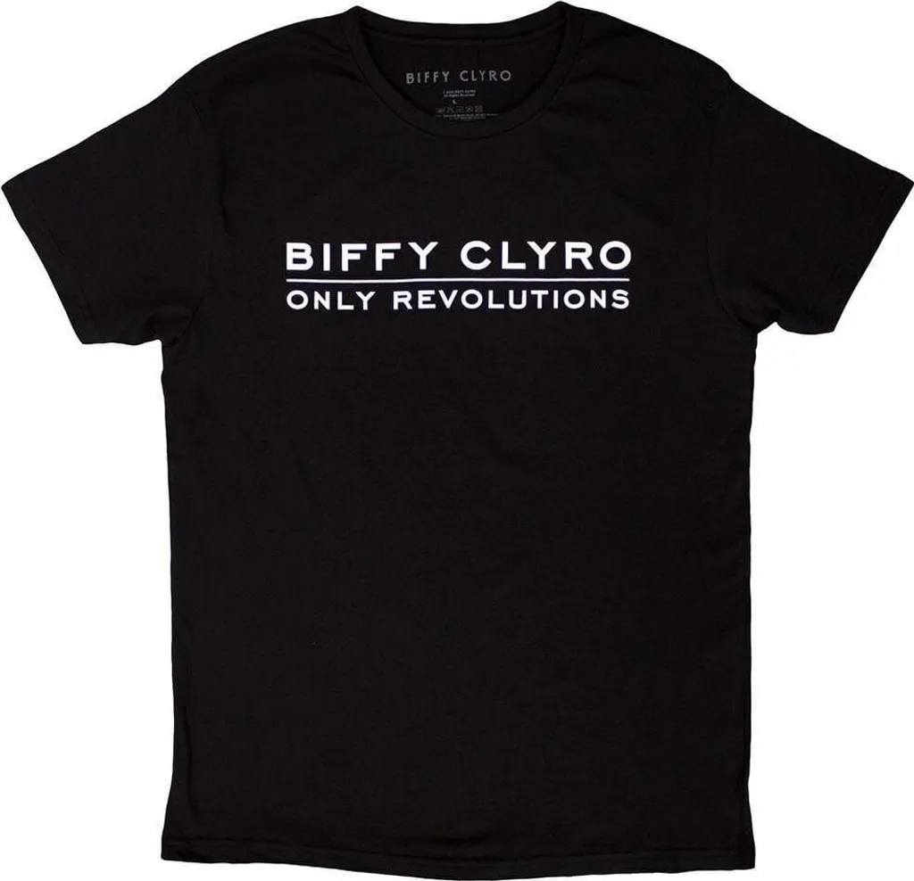 T-shirt de Groupe Biffy Clyro Only Revolutions en Coton Noir Medium