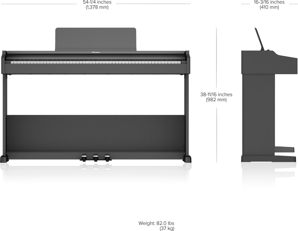 Roland RP107, AC, 8 W, 1378 mm, 410 mm, 982 mm, 37 kg