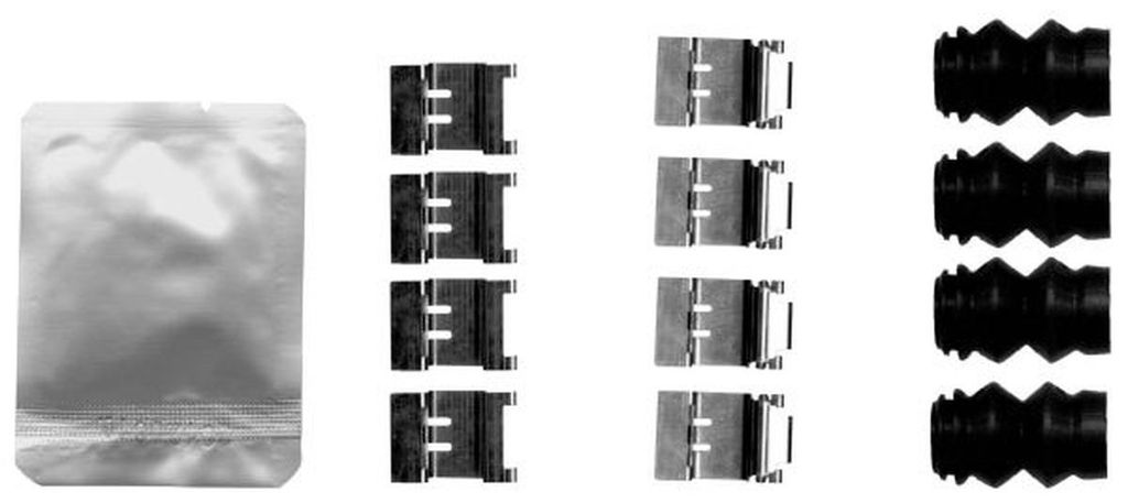 Zubehörsatz Scheibenbremsbelag 13 tlg. HELLA für u.a. TOYOTA COROLLA
