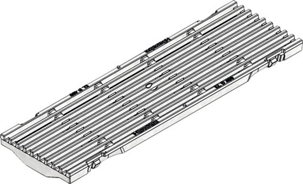 Hauraton Faserfix KS 100 Guss Längsstabrost verzinkt 500 mm x 149 mm x 20 mm