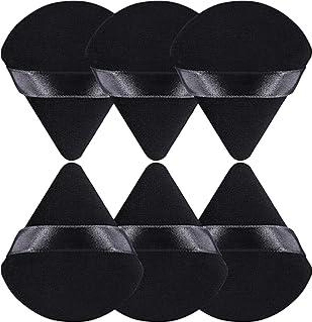 BEAKEY Dreieck Makeup Puderquaste für Lose Puder und Flüssige Kosmetik, Weicher Plüsch-Puderschwamm, Make-up Powder Puff, Make-up-Werkzeug (6 St...