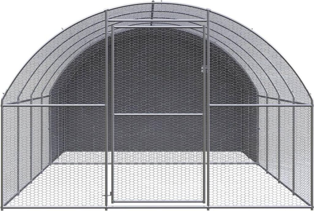vidaXL Vonkajší kurník 3x4x2 m Pozinkovaná oceľ Obrázok produktu 